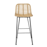 NNEDSZ Gardeon 2x Outdoor Bar Stools Rattan Nature