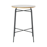 NNEDSZ Outdoor Bar Table Wicker Dining Bistro Patio Balcony Glass Table Steel