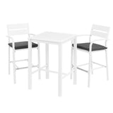 NNEDSZ Outdoor Bar Set Stools 3-Piece Dining Chairs Table Patio Aluminium Bistro Set