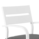 NNEDSZ Outdoor Bar Set Stools 3-Piece Dining Chairs Table Patio Aluminium Bistro Set