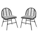 NNEDSZ Gardeon 2x Outdoor Chairs Dining Chair Lounge Wicker Patio Furniture Black