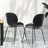 NNEDSZ 4PC Outdoor Dining Chairs Lounge Chair Patio Garden Furniture Black