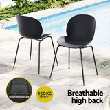 NNEDSZ 4PC Outdoor Dining Chairs Lounge Chair Patio Garden Furniture Black