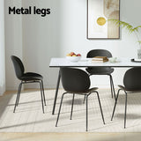 NNEDSZ 4PC Outdoor Dining Chairs Lounge Chair Patio Garden Furniture Black