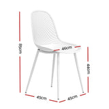 NNEDSZ Gardeon 4PC Outdoor Dining Chairs PP Lounge Chair Patio Garden Furniture White