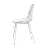 NNEDSZ Gardeon 4PC Outdoor Dining Chairs PP Lounge Chair Patio Garden Furniture White