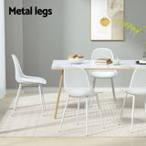 NNEDSZ Gardeon 4PC Outdoor Dining Chairs PP Lounge Chair Patio Garden Furniture White