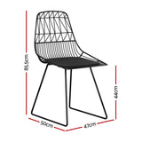 NNEDSZ 2PC Outdoor Dining Chairs Steel Lounge Chair Patio Garden Furniture