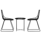 NNEDSZ 3PC Outdoor Bistro Set Patio Furniture Lounge Chairs Table Garden