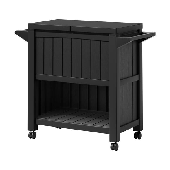NNEDSZ Outdoor Storage Cabinet Box 80L Ice Bucket Cooler Rolling Serving Cart Kitchen Trolley