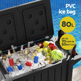 NNEDSZ Outdoor Storage Cabinet Box 80L Ice Bucket Cooler Rolling Serving Cart Kitchen Trolley