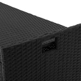 NNEDSZ Gardeon Outdoor Storage Bench Box Wicker Garden Sheds Tools Cushion Patio Furniture Black