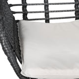 NNEDSZ 3PC Outdoor Furniture Bistro Set Lounge Setting Table Chairs Cushion Patio Grey