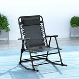 NNEDSZ Outdoor Rocking Chair Folding Reclining Recliner Patio Furniture Garden