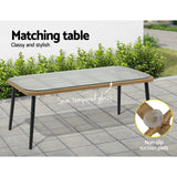 NNEDSZ Gardeon 4-Piece Outdoor Sofa Set Rattan Lounge Setting Table Chairs