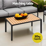 NNEDSZ Gardeon 5 Seater Outdoor Sofa Set 4PCS Table Chair Garden Bench Patio Furniture
