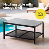 NNEDSZ Gardeon 4 Seater Outdoor Sofa Set 4PCS Table Chair Set Garden Patio Furniture