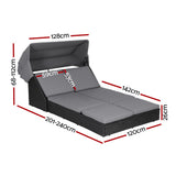 Gardeon Outdoor Day Bed Sun Lounge Setting Wicker Lounger Patio Furniture
