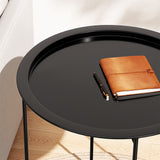 NNEDSZ Coffee Side Table Steel Outdoor Furniture Indoor Desk Patio Garden