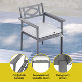 NNEDSZ Gardeon Outdoor Dining Set 5 Piece Wooden Table Chairs Setting Grey