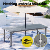 NNEDSZ Gardeon Outdoor Dining Set 5 Piece Wooden Table Chairs Setting Grey