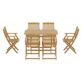 NNEDSZ Gardeon Outdoor Dining Set 7 Piece Wooden Table Chairs Setting Foldable