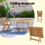 NNEDSZ Gardeon Outdoor Dining Set 7 Piece Wooden Table Chairs Setting Foldable