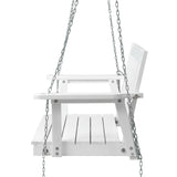 NNEDSZ Gardeon Porch Swing Chair with Chain Garden Chair Outdoor Furniture Wooden White