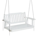 NNEDSZ Gardeon Porch Swing Chair with Chain Garden Chair Outdoor Furniture Wooden White