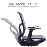 NNEMB Ergonomic Office Desk Chair, Coolmesh Fabric, Adjustable Recline, Dark Grey Mesh/Black Frame