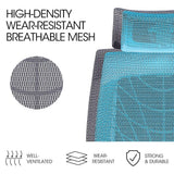 NNEMB Ergonomic Office Desk Chair, Coolmesh Fabric, Headrest, Adjustable Lumbar Support, Recline and Armrests, Dark Grey Mesh/White Frame