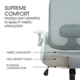 NNEMB Ergonomic Office Desk Chair, Coolmesh Fabric, Adjustable Recline, Grey Mesh/White Frame