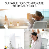 NNEMB Ergonomic Office Desk Chair, Coolmesh Fabric, Adjustable Recline, Grey Mesh/White Frame