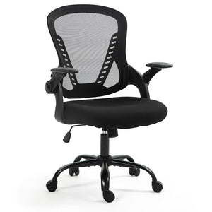 NNEMB Ergonomic Office Desk Chair, Coolmesh Fabric, Adjustable Recline, Black Mesh/Black Frame