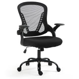 NNEMB Ergonomic Office Desk Chair, Coolmesh Fabric, Adjustable Recline, Black Mesh/Black Frame