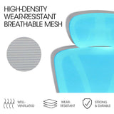 NNEMB Ergonomic Office Desk Chair, Coolmesh Fabric, Adjustable Lumbar Support, Headrest, Armrest and Recline, White Mesh/Grey Frame