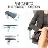 NNEMB Ergonomic Office Desk Chair, Coolmesh Fabric, Adjustable Lumbar Support, Headrest, Armrest and Recline, White Mesh/Grey Frame