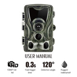 Waterproof Hunting Trail Camera With Night Vision - 8Mp 120 Degree Wide Angle 110 Degree Pir Sensor-1915197228033642502