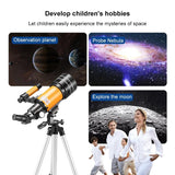 Stargazing Telescope For High-Definition Astronomical Viewing - Black / Yellow-1915196643762900997