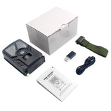 12Mp 1080P Hd Infrared Hunting Trail Camera With 120 Degree Wide Angle Lens And Ip56 Waterproof Design - Supports Tf Card Pir Distance 10-15M - Black-1915196797563834375
