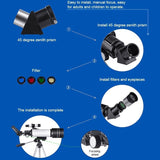 High Definition High Times Astronomical Telescope With Tripod - Blue 16X / 66X70-1915196567132966921