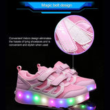 Rechargeable Double Wheel Roller Skating Shoes - Ultra Light Mesh - Black - Size 41-1915196744250036229