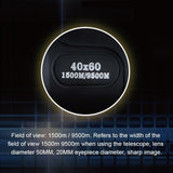 High Definition Night Vision Monocular Telescope - 40X60 12X Pocket Focusing - Black-1915196710762713093