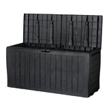 NNEDSZ Outdoor Storage Box 220L Lockable Organiser Garden Deck Toy Shed Tool Black