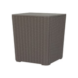 NNEDSZ Outdoor Storage Box 43L Container Side Table Garden Bench Tool Sheds