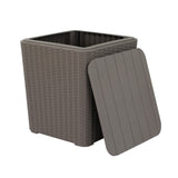 NNEDSZ Outdoor Storage Box 43L Container Side Table Garden Bench Tool Sheds