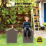 NNEDSZ Outdoor Storage Box 43L Container Side Table Garden Bench Tool Sheds