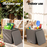 NNEDSZ Outdoor Storage Box 43L Container Side Table Garden Bench Tool Sheds