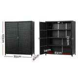 NNEDSZ Outdoor Storage Cabinet Box Garage Wicker Shelf Chest Garden Shed Tools