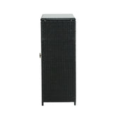 NNEDSZ Outdoor Storage Cabinet Box Garage Wicker Shelf Chest Garden Shed Tools